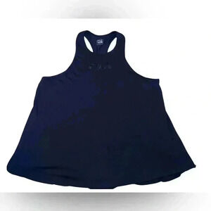 Fila plus size black open back tank size 1X